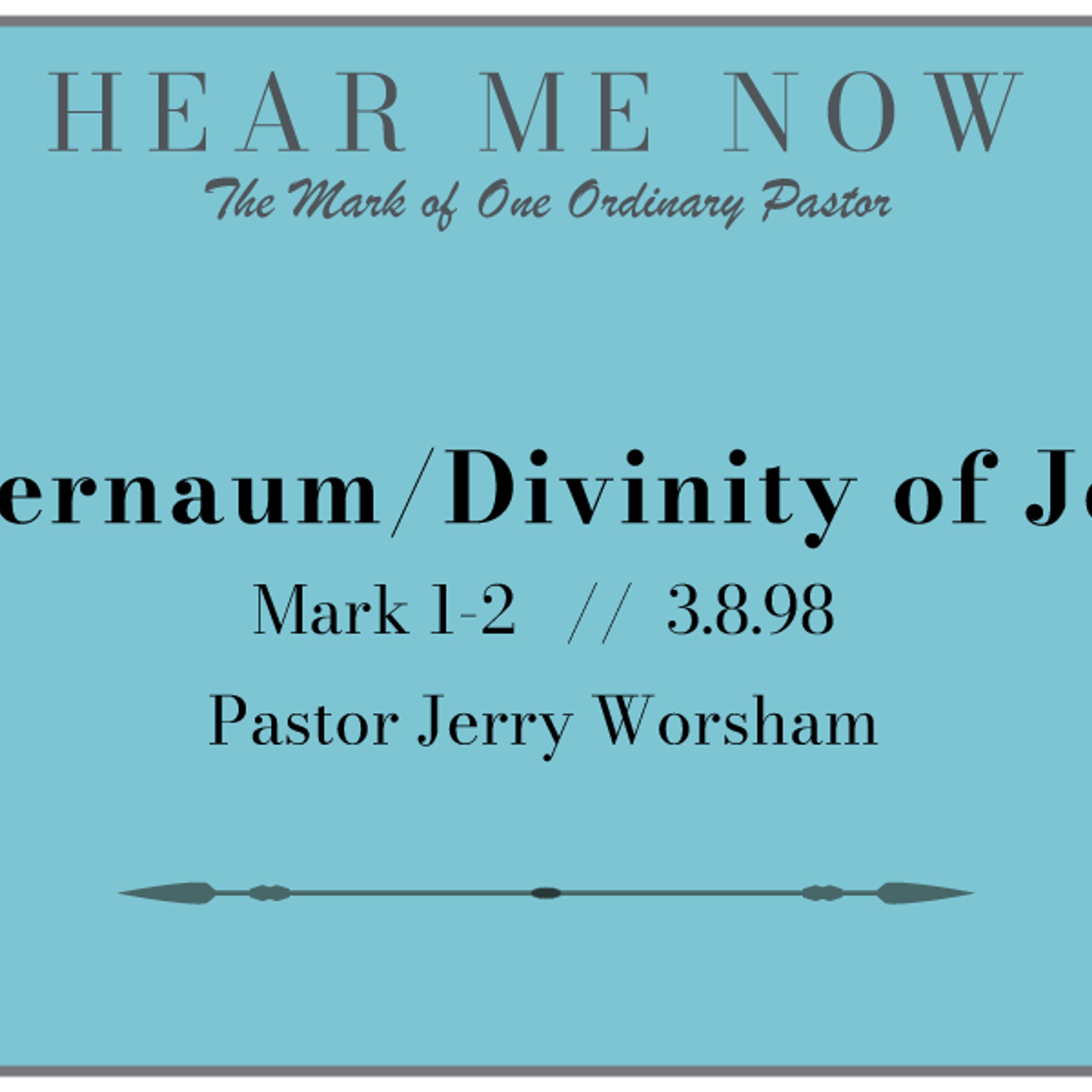 1. Capernaum/ Divinity of Jesus episode artwork