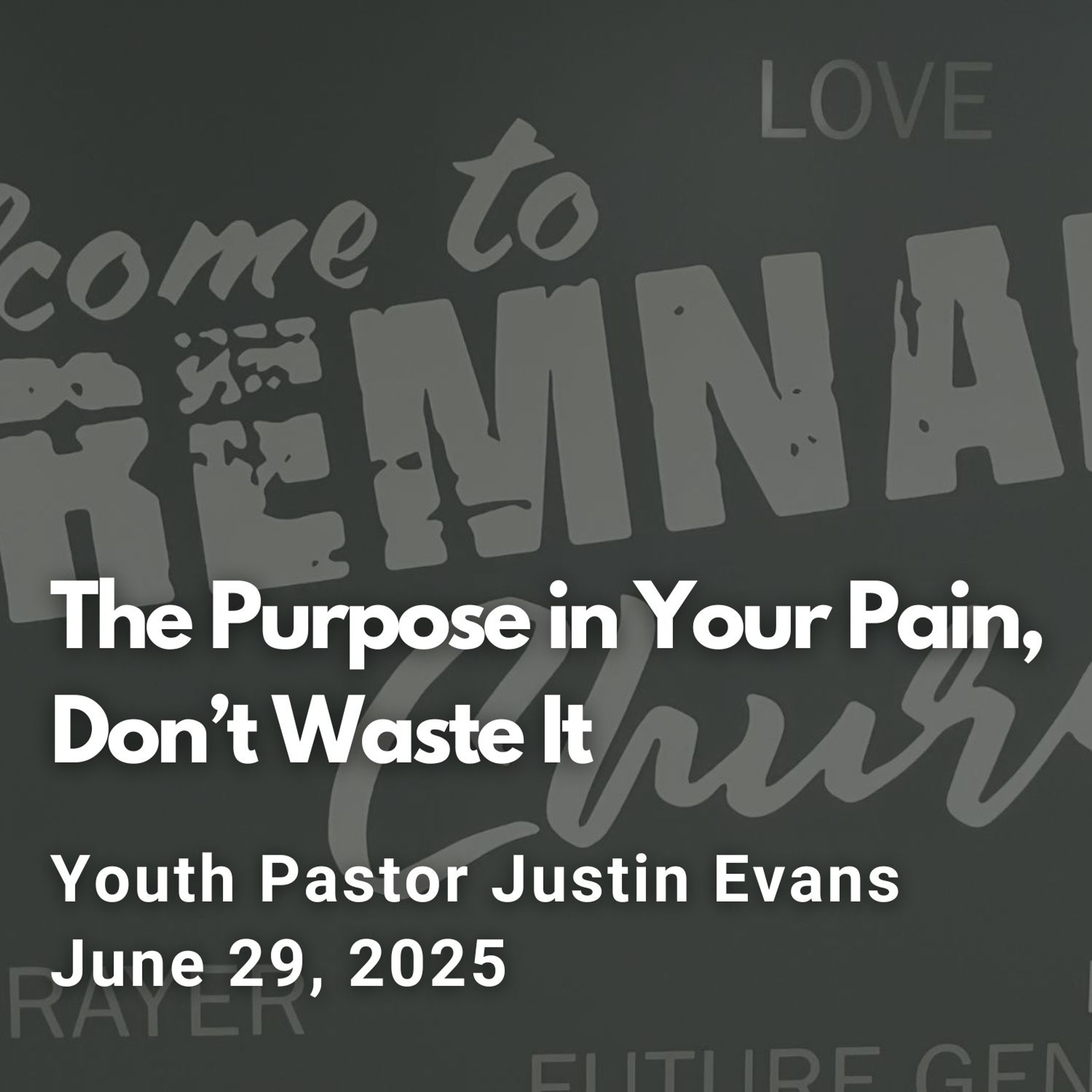 The Purpose in Your Pain, Don’t Waste It episode artwork