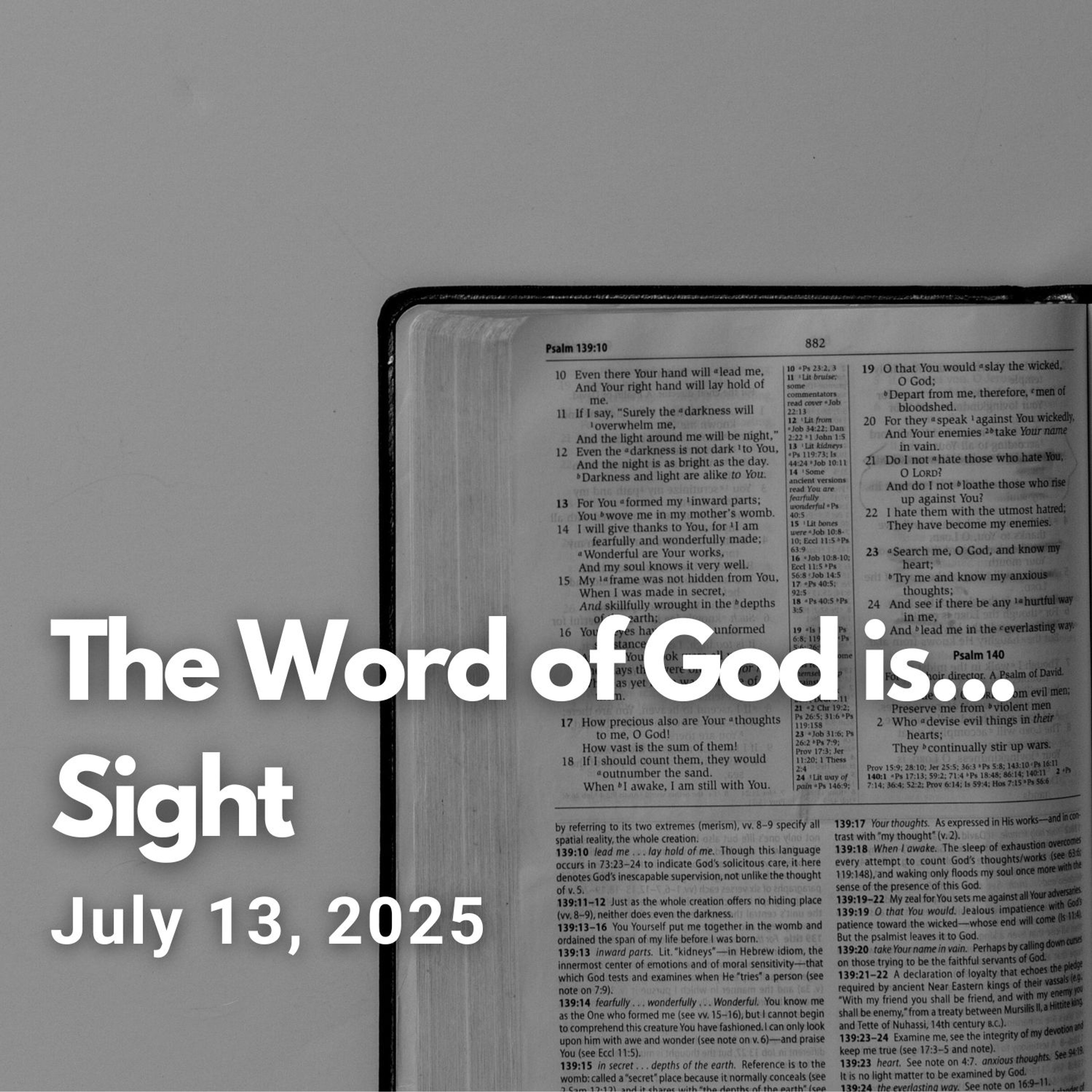 The Word of God is...Sight (Part 5) episode artwork